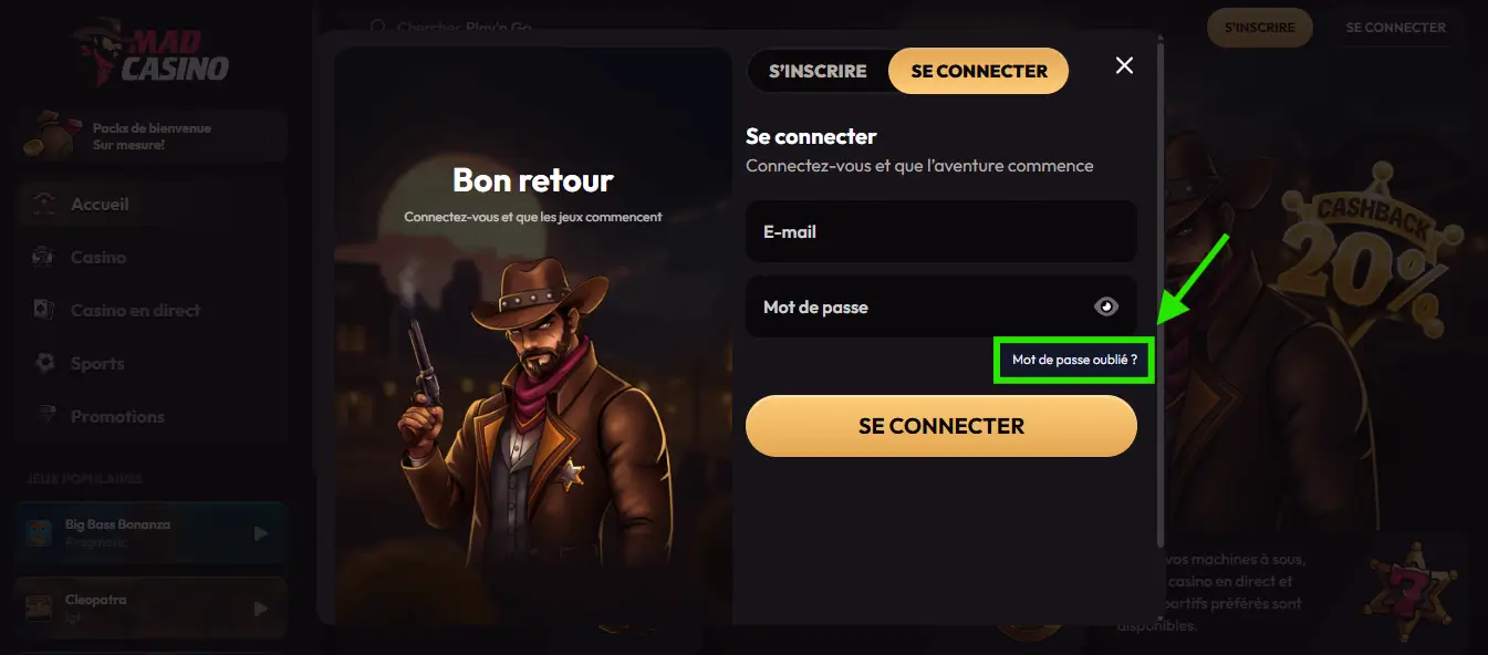 mot de passe oublié