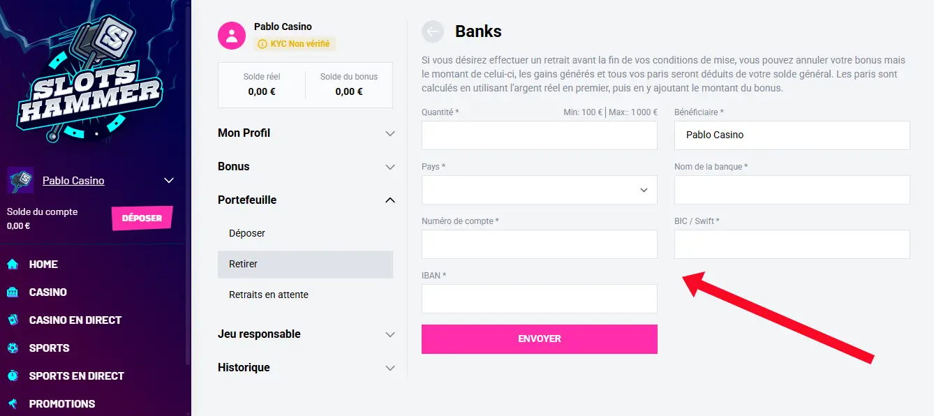 retrait étape 3 slots hammer