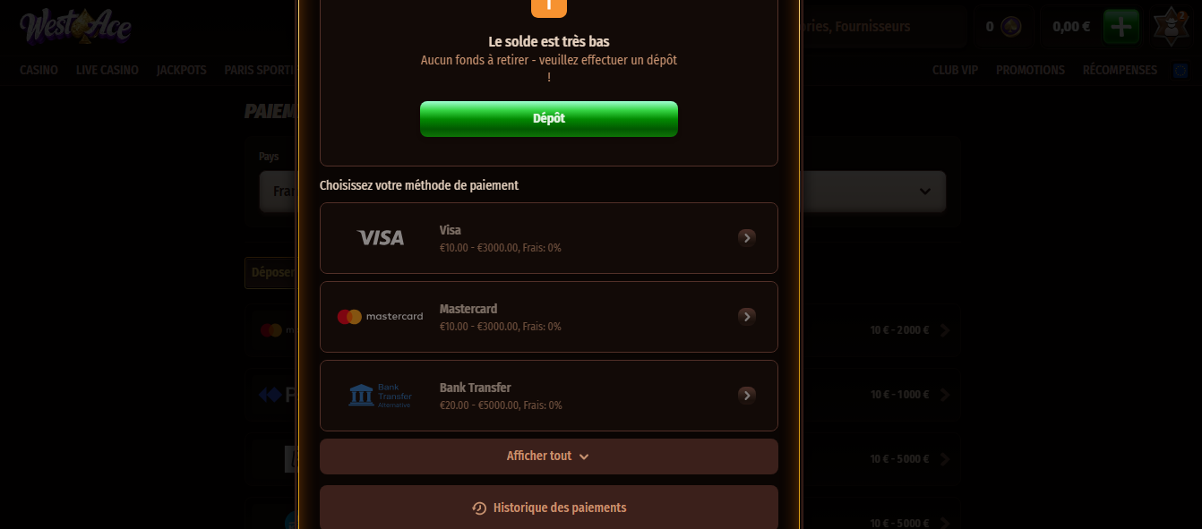 retrait étape 3 westace