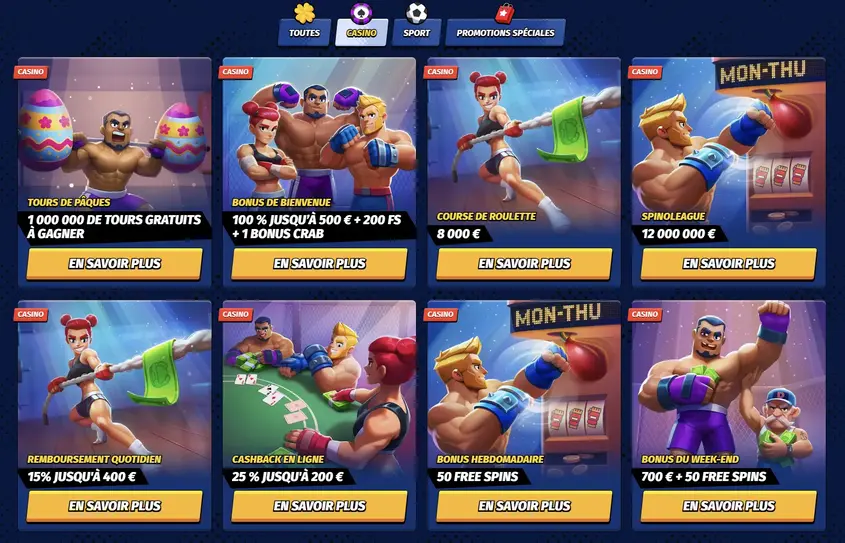 autres bonus big clash casino