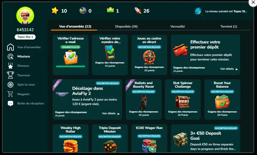 autres promotions luckygem casino