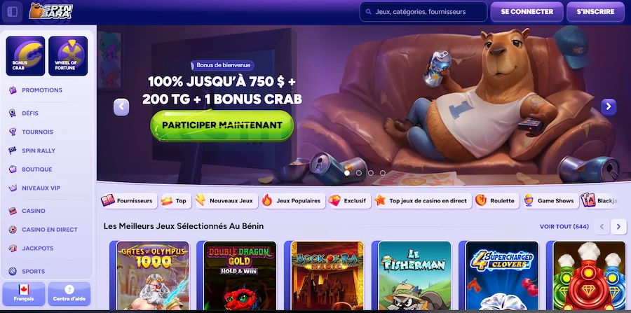 accueil spinbara casino canada