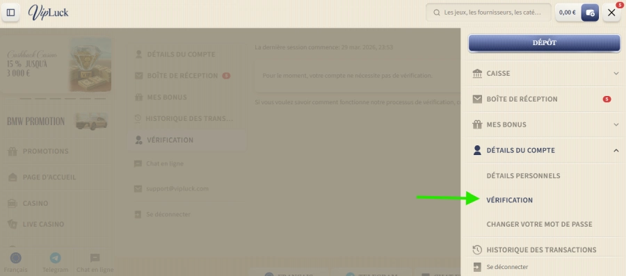 dépôt étape 1 vipluck