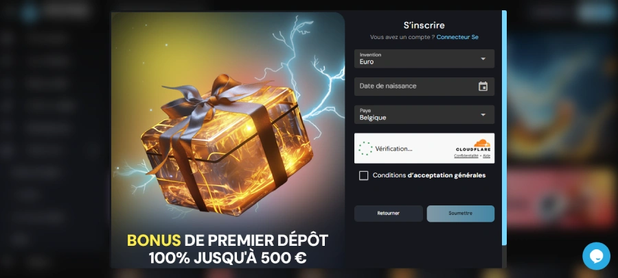 inscription étape 3 Mondcasino