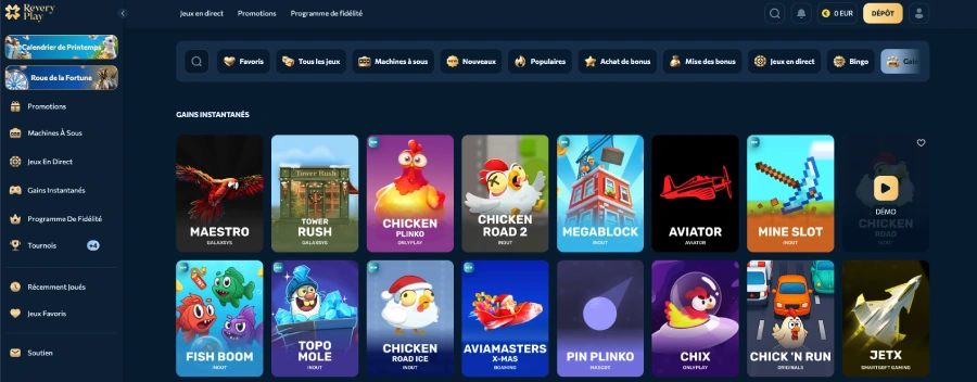 mini jeux reveryplay