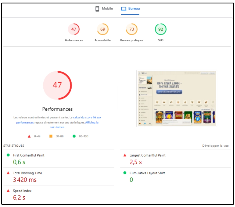 performance de vipluck sur ordinateur