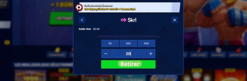 faire un retrait étape 4 sur bigclash casino