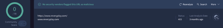 analyse sécurité reveryplay