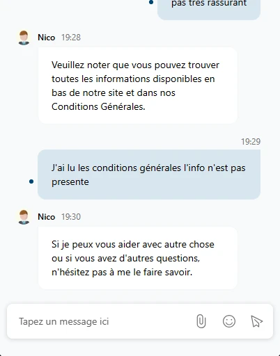 capture d'écran service client spindragons