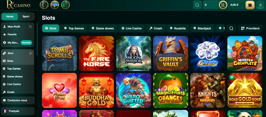 machines à sous RX Casino