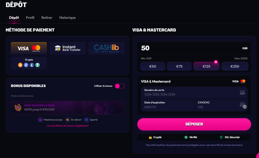 dépôt étape2 wildzy belgique