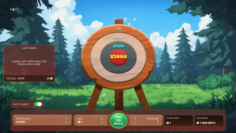 Écran de jeu Forrest Arrow en ligne.