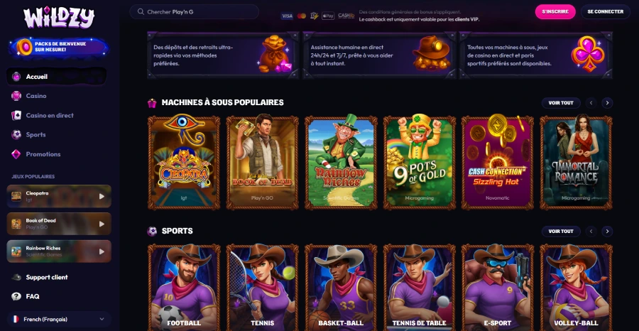 inscription étape1 wildzy belgique