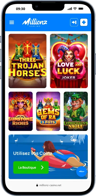 millionz casino iphone expérience de jeu