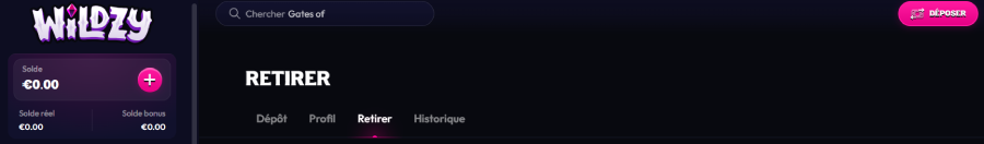 retrait étape1 wildzy belgique