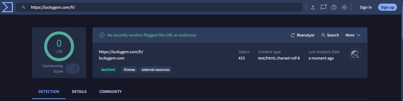 sécurité luckygem casino