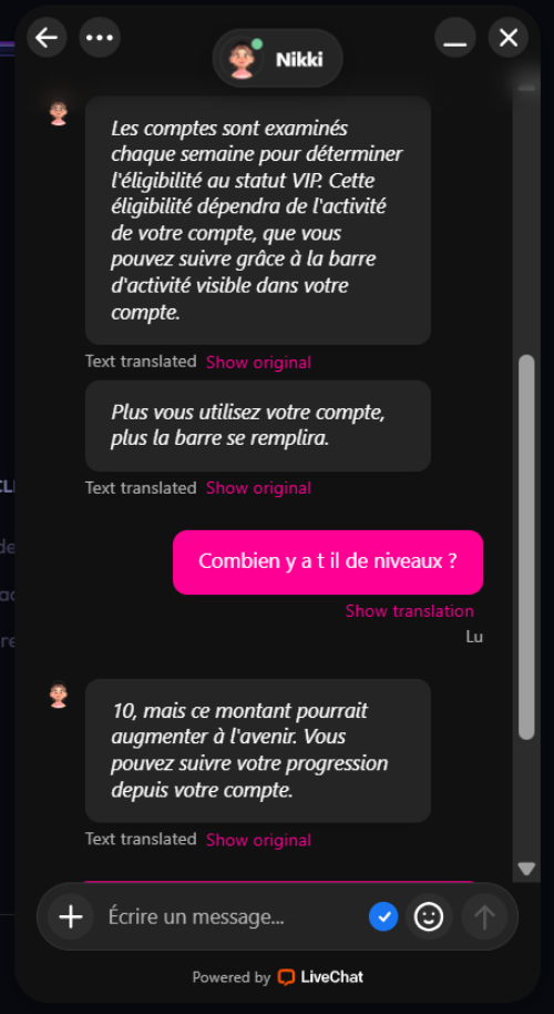 support client wildzy belgique